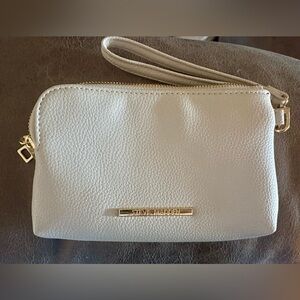 Steve Madden Ivory Wristlet Clutch